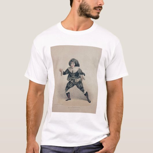 Commediaのdell'ArからのScaramoucheとしてGrimaldi、 Tシャツ (正面)