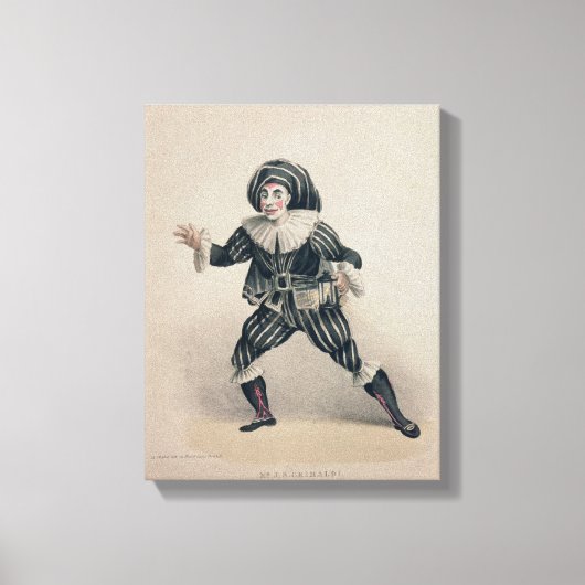Commedia dell'ArのGrimaldi as Scaramouche キャンバスプリント (正面)
