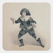 Commedia dell'ArのGrimaldi as Scaramouche スクエアシール (正面)