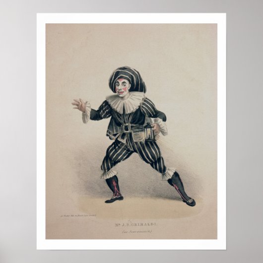 Commedia dell'ArのGrimaldi as Scaramouche ポスター (正面)