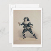 Commedia dell'ArのGrimaldi as Scaramouche ポストカード (正面/裏面)