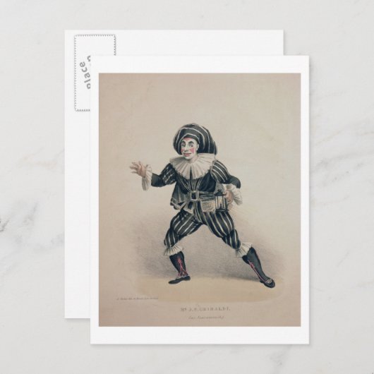 Commedia dell'ArのGrimaldi as Scaramouche ポストカード (正面/裏面)