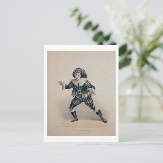 Commedia dell'ArのGrimaldi as Scaramouche ポストカード (スタンド正面)