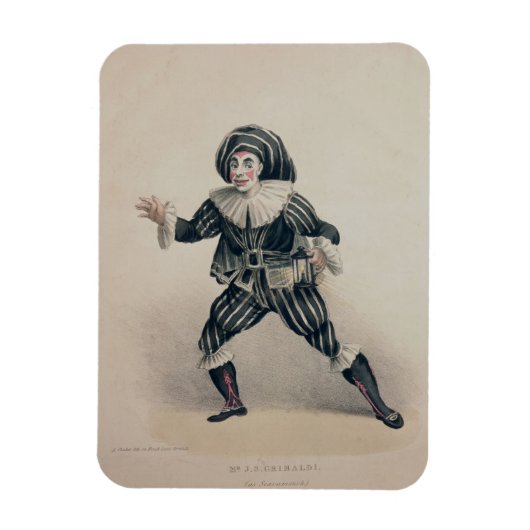 Commedia dell'ArのGrimaldi as Scaramouche マグネット (縦)