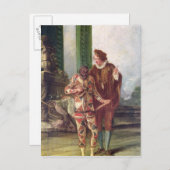 Commedia dell'Arteのシーン ポストカード (正面/裏面)