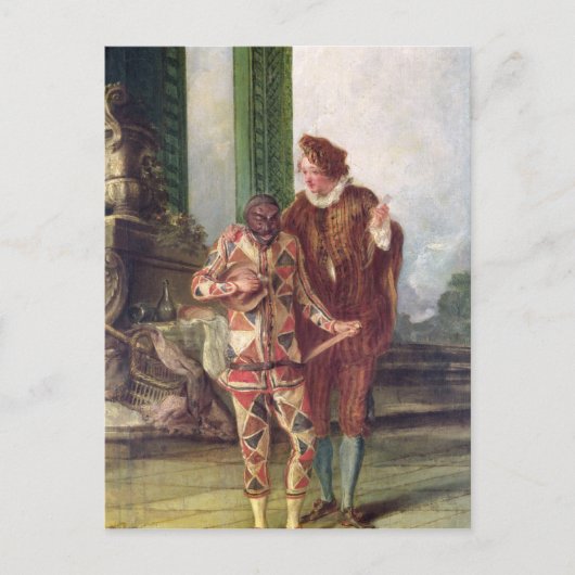Commedia dell'Arteのシーン ポストカード (正面)