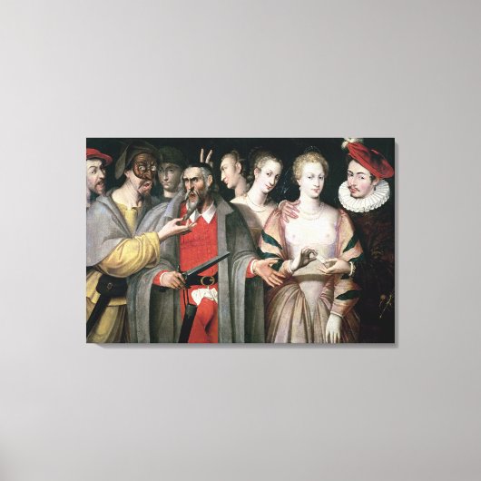 Commedia dell'Arteの俳優 キャンバスプリント (正面)