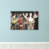 Commedia dell'Arteの俳優 キャンバスプリント (インサイチュ (ウッドフロア))