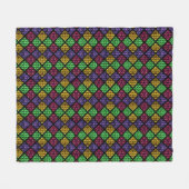 Commedia dell'Arte Harlequin "ジュエルボックス" フリースブランケット (正面(横))