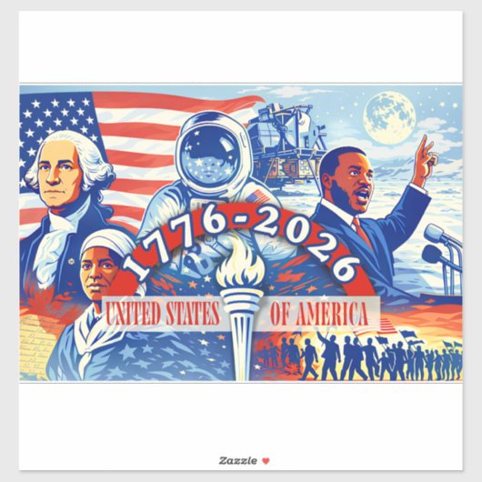 Commemorative 1776-2026 USA Semiquincentennial シール (シート)