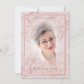 Commemorative Celebration of Life Pink Faux Marble (正面)