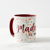 Commemorative floral mug マグカップ (正面左)