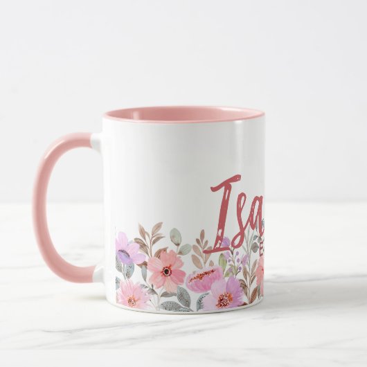 Commemorative floral mug マグカップ (左)