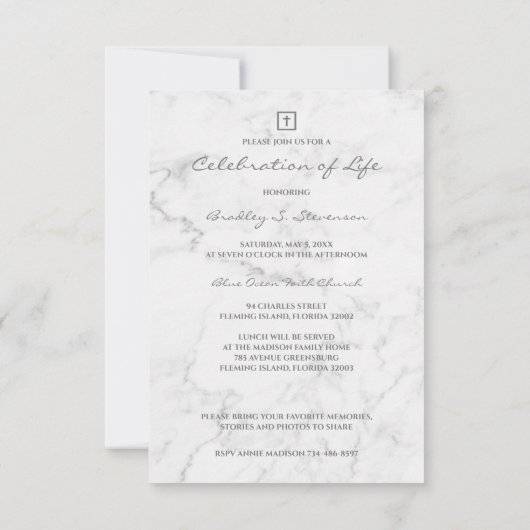 Commemorative Men Funeral Loved One Father (裏面)