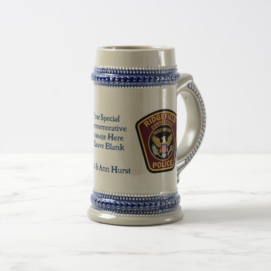 Commemorative Name Date Keepsake Stein Mug ビールジョッキ (正面右)