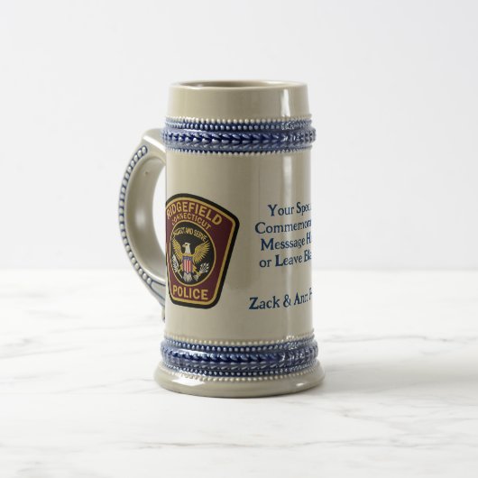 Commemorative Name Date Keepsake Stein Mug ビールジョッキ (正面左)