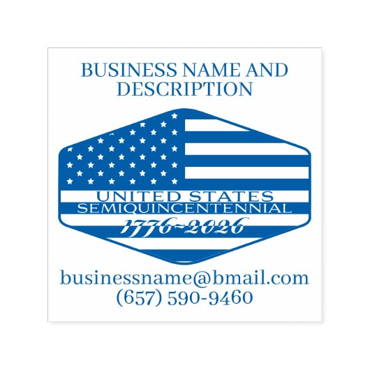 Commémorative USA 250th Anniversary Business セルフインキングスタンプ (デザイン)