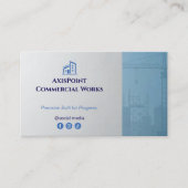 Commercial Building Contractors | グレーミニマリスト 名刺 (正面)