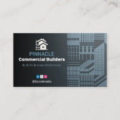Commercial Building Contractors | Dark Minimalist 名刺 (正面)