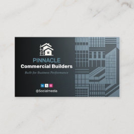 Commercial Building Contractors | Dark Minimalist 名刺