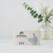 Commercial Building Contractors | Gray Sketch 名刺 (スタンド正面)