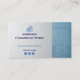 Commercial Building Contractors | Grey Minimalist 名刺