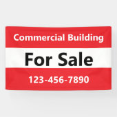 Commercial Building for Sale Red Black and White 横断幕 (横)
