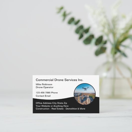 Commercial Drone Photography名刺 名刺 (スタンド正面)
