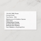 Commercial Landscaping Team Services 名刺 (裏面)