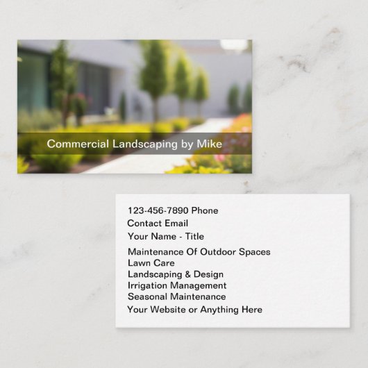 Commercial Landscaping Team Services 名刺 (正面/裏面)