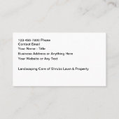 Commercial Office Landscaping Business Cards 名刺 (裏面)