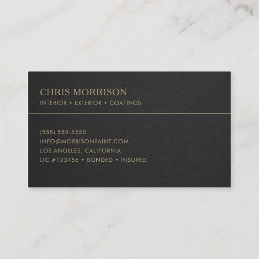 Commercial Painter Professional  名刺 (裏面)