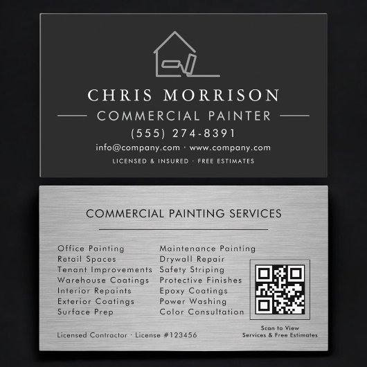 Commercial Painting QR Code Professional 名刺