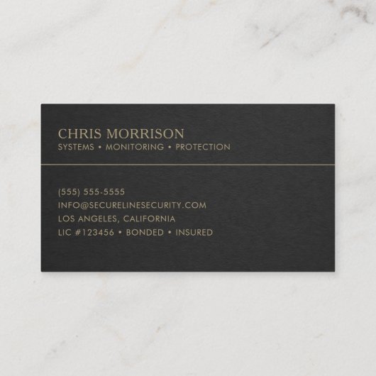Commercial Security 名刺 (裏面)