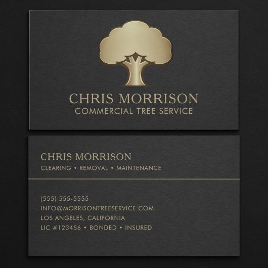Commercial Tree Services Business Card 名刺