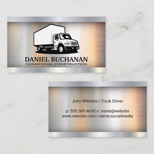 Commercial Truck Driver | Transport 名刺 (正面/裏面)