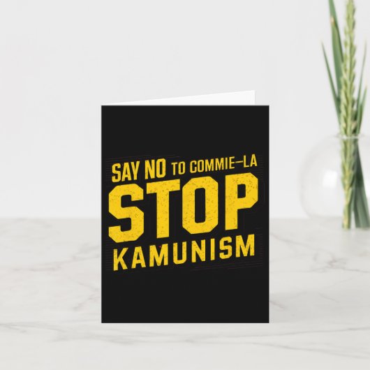 Commie La Kamunismにノーストップと言うおもしろいアンチKamal カード (正面)