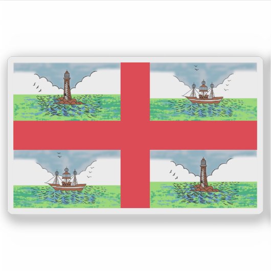 Commissioners of Irish Lights flag,Ireland,pre1970 シール (正面)