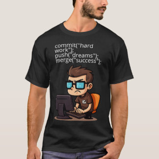 Commit, Push, Merge – Programmer T-Shirt Tシャツ