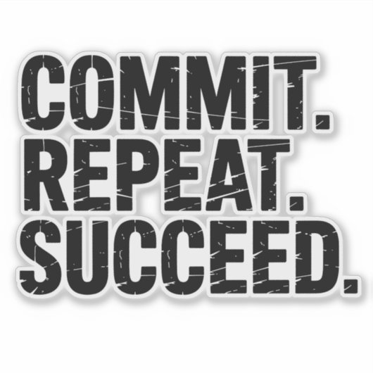 Commit Repeat Succeed - Growth Mindset シール (正面)