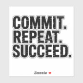 Commit Repeat Succeed - Growth Mindset シール (シート)