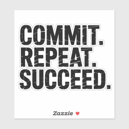 Commit Repeat Succeed - Growth Mindset シール (シート)