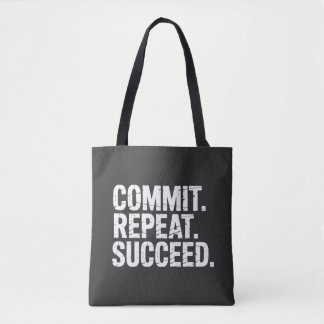 Commit Repeat Succeed - Growth Mindset トートバッグ