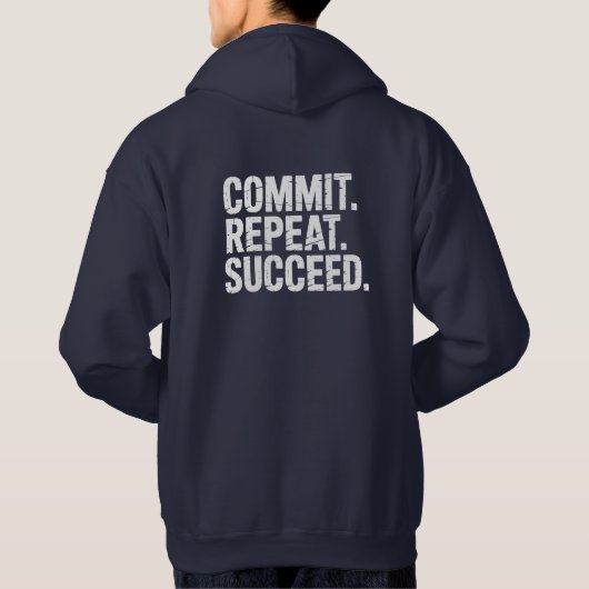 Commit Repeat Succeed - Growth Mindset パーカ (裏面)