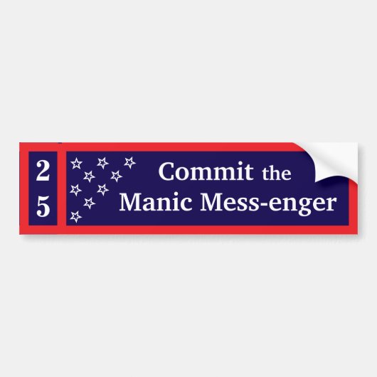 Commit the Manic Mess-enger Bumper Sticker バンパーステッカー (正面)