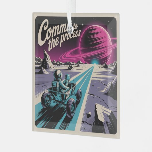 Commit To The Process ガラスオーナメント (正面左)