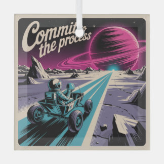 Commit To The Process ガラスオーナメント