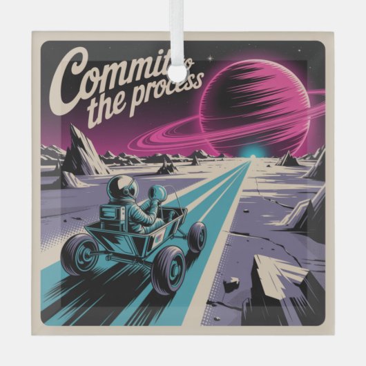 Commit To The Process ガラスオーナメント (正面)