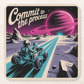 Commit To The Process スクエアペーパーコースター