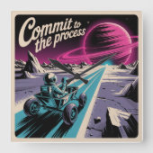 Commit To The Process スクエア壁時計 (正面)